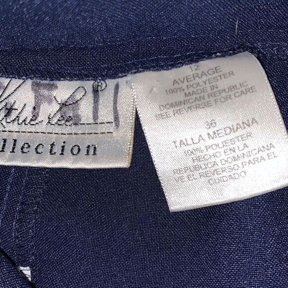 Vintage Navy High Waist Trouser Pants Size 12 Average - Picture 11 of 11